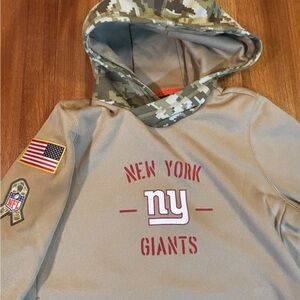 New York Giants NFL Nike Salute to Service Beige Camo Hoodie Women’s Size L